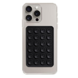 Suport adeziv cu ventuze pentru telefon Techsuit SB-PAD, negru