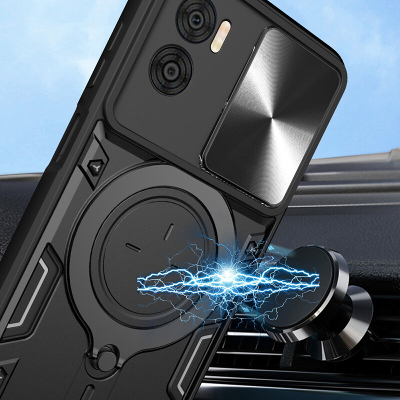 Husa Motorola Moto G85 Techsuit CamGuard Pro, albastru
