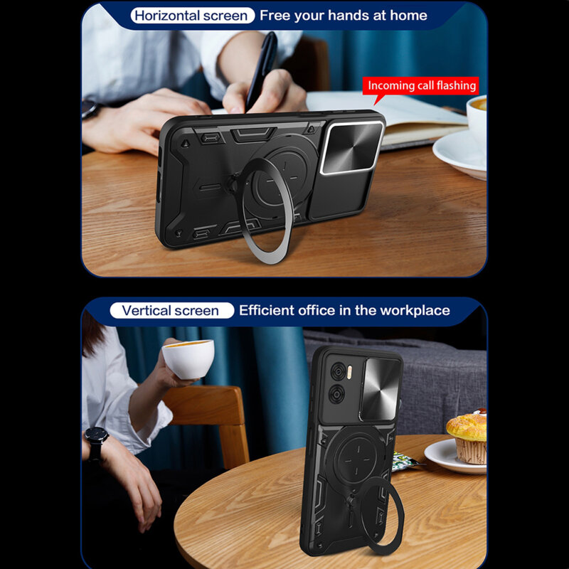 Husa Motorola Moto G85 Techsuit CamGuard Pro, albastru