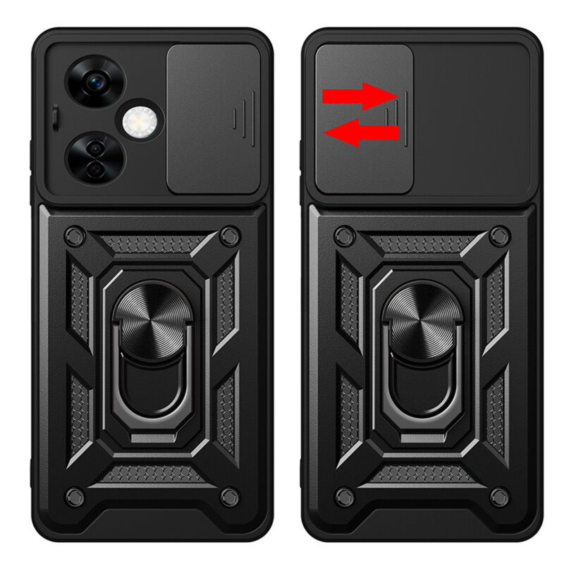 Husa OnePlus Nord CE4 Lite protectie camera Techsuit CamShield Series, negru