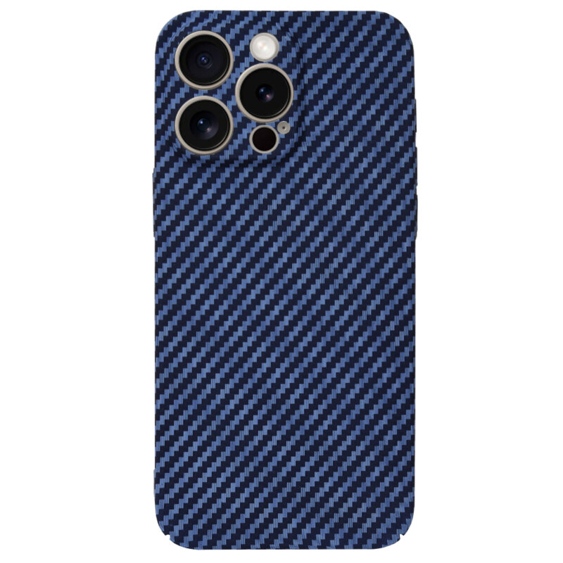 Husa iPhone 15 Pro Max Techsuit Carbonite FiberShell, cyan