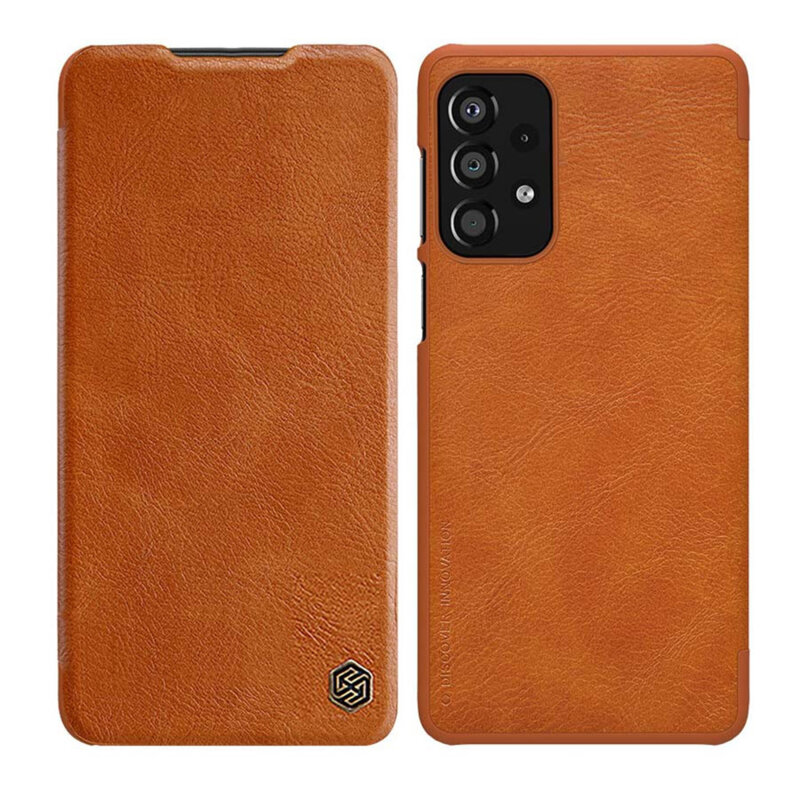 Husa Samsung Galaxy S24 FE Nillkin Qin Pro Leather, maro