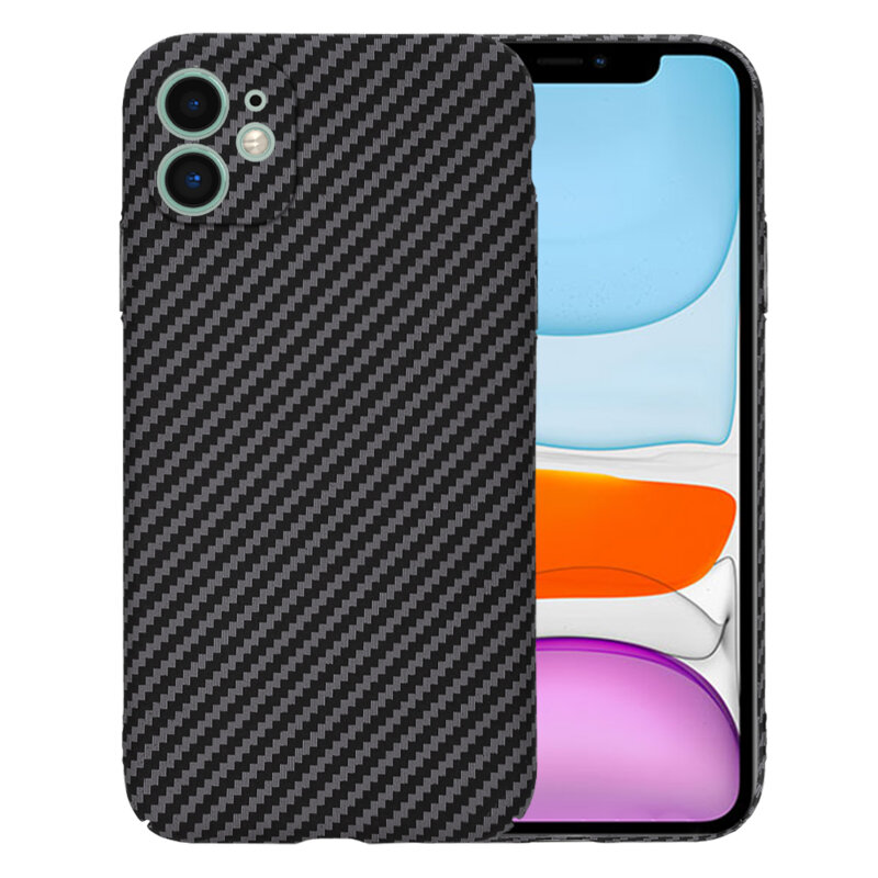 Husa iPhone 11 Techsuit Carbonite FiberShell, negru