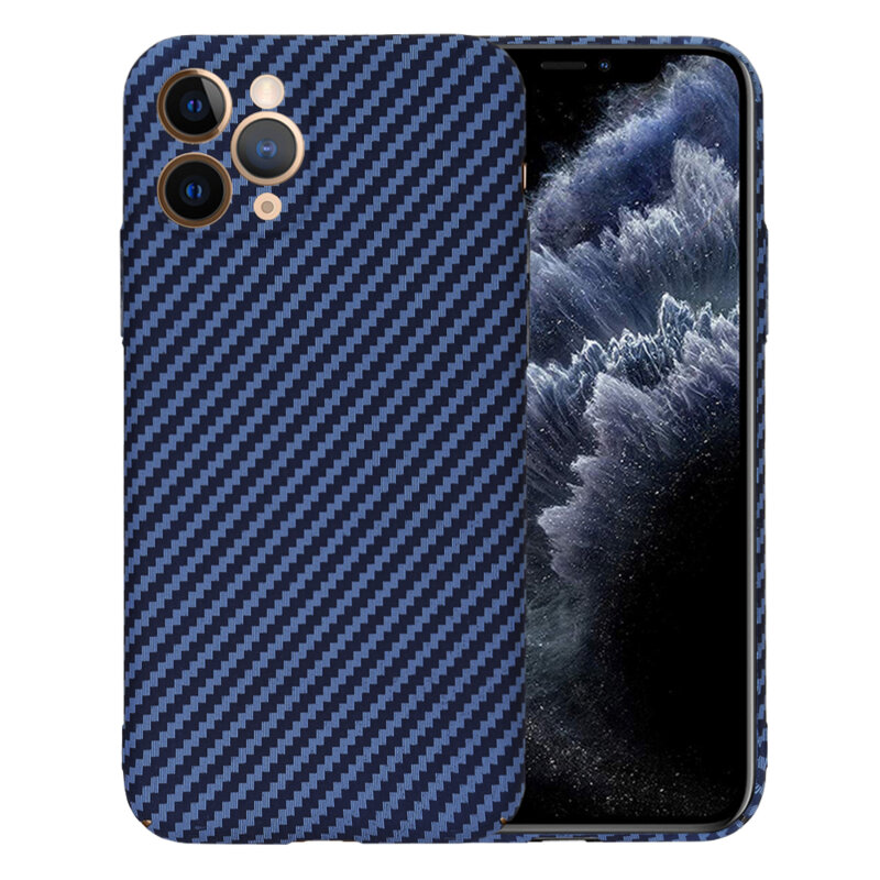 Husa iPhone 11 Pro Techsuit Carbonite FiberShell, cyan