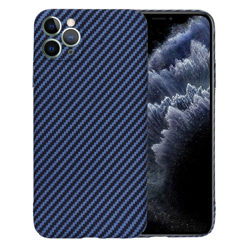 Husa iPhone 11 Pro Max Techsuit Carbonite FiberShell, cyan