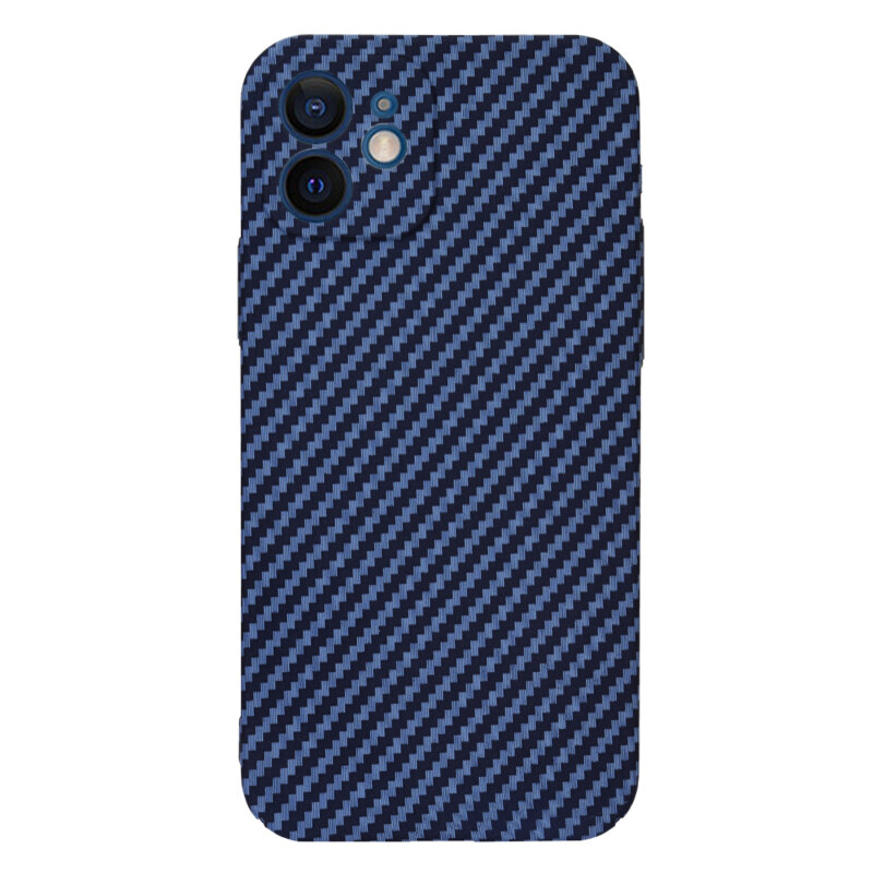 Husa iPhone 12 Techsuit Carbonite FiberShell, cyan