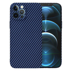 Husa iPhone 12 Pro Max Techsuit Carbonite FiberShell, cyan