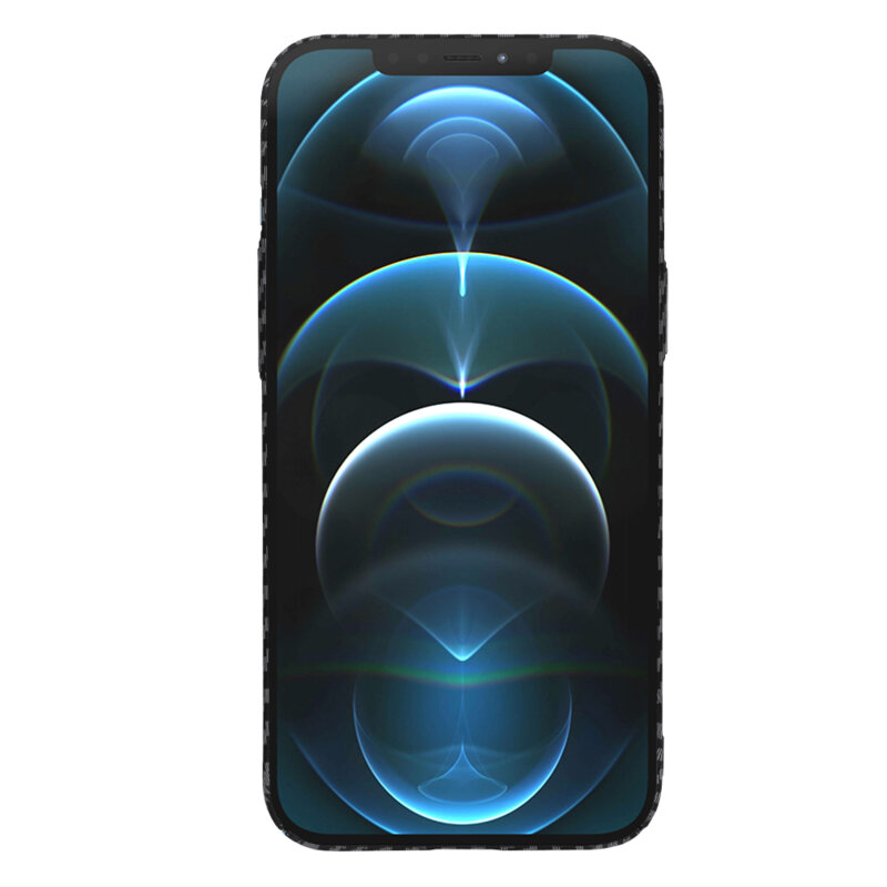 Husa iPhone 12 Pro Max Techsuit Carbonite FiberShell, negru
