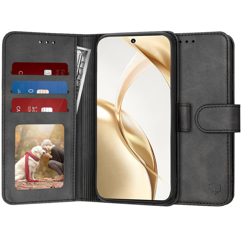 Husa 360 Honor 200 Techsuit Diary Book, negru