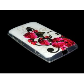 Husa Nokia Lumia 520 Silicon Gel TPU Roses