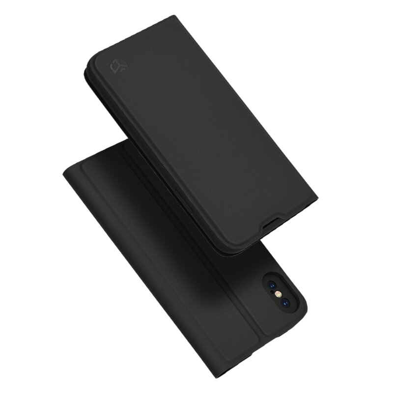 Husa iPhone X, iPhone 10 Techsuit Magskin Book, negru
