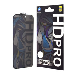 Folie sticla iPhone 13 Pro Lito HD Pro Privacy, negru