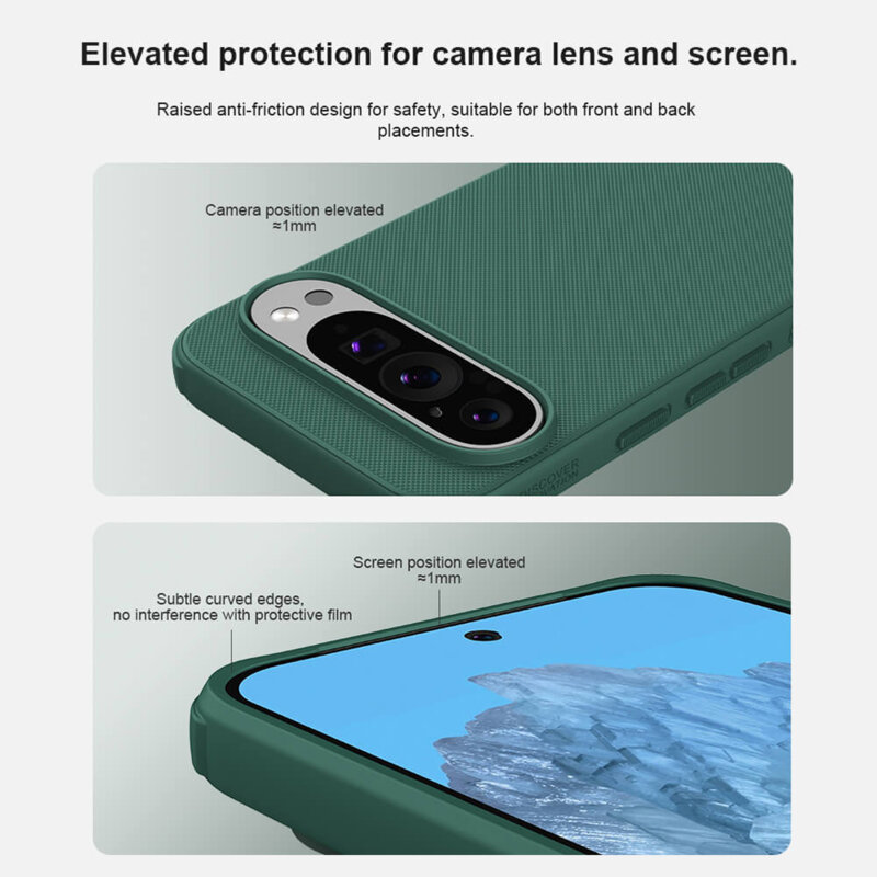 Husa Google Pixel 9 Pro Nillkin Super Frosted Shield Pro, verde
