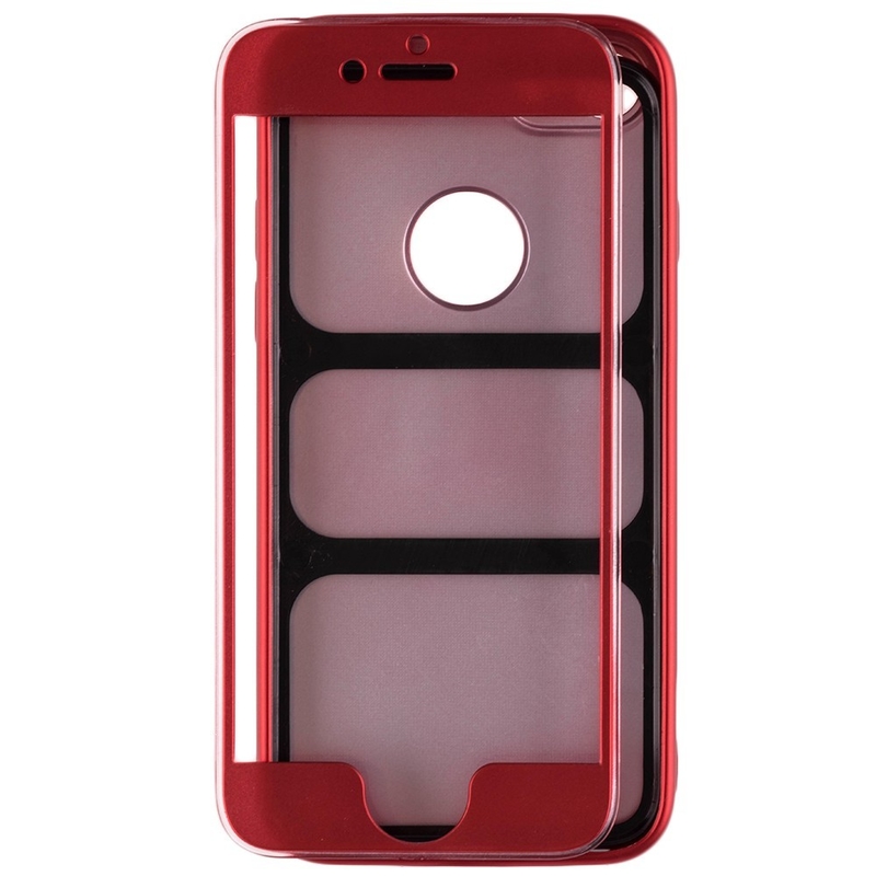 Husa iPhone 6, 6S Smart Case 360 Full Cover Rosu - CatMobile