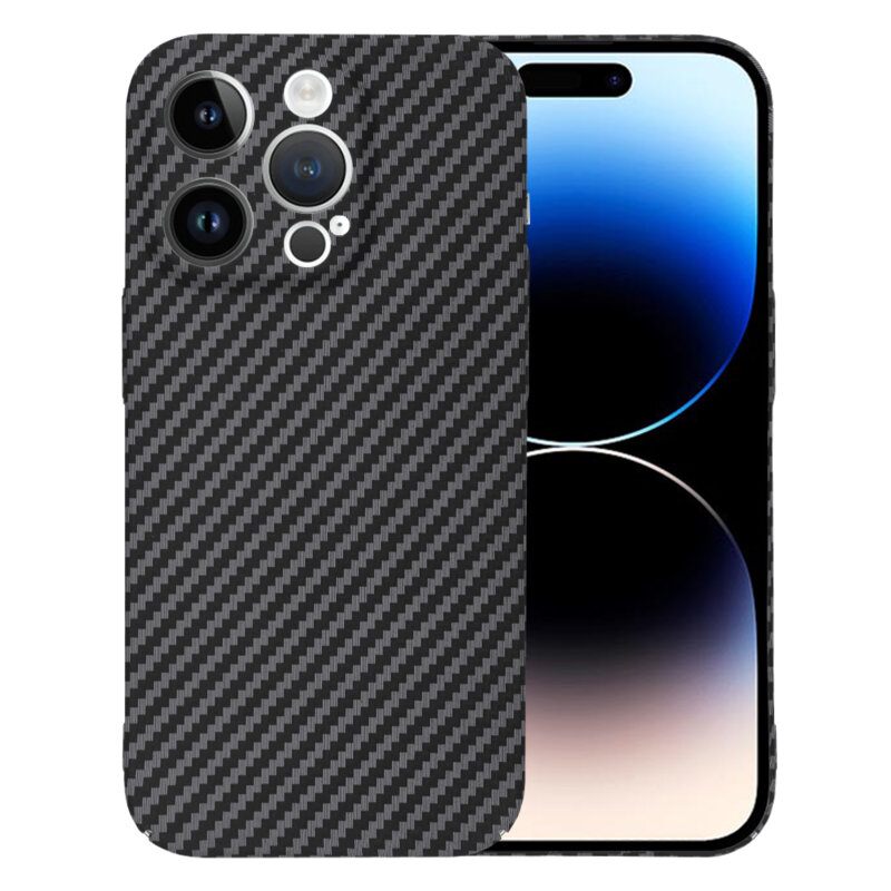 Husa iPhone 14 Pro Techsuit Carbonite FiberShell, negru