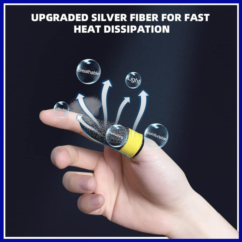 Manusi, degetare gaming antialunecare Techsuit FS4-02, galben