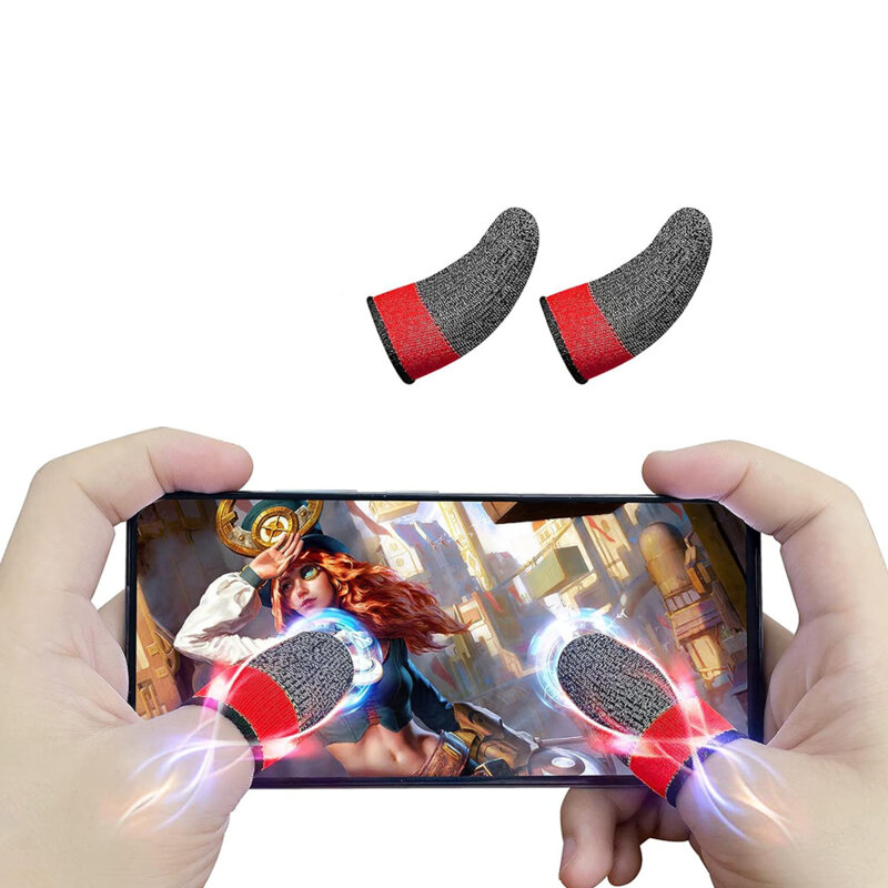 Manusi, degetare gaming antialunecare Techsuit FS4-03, rosu