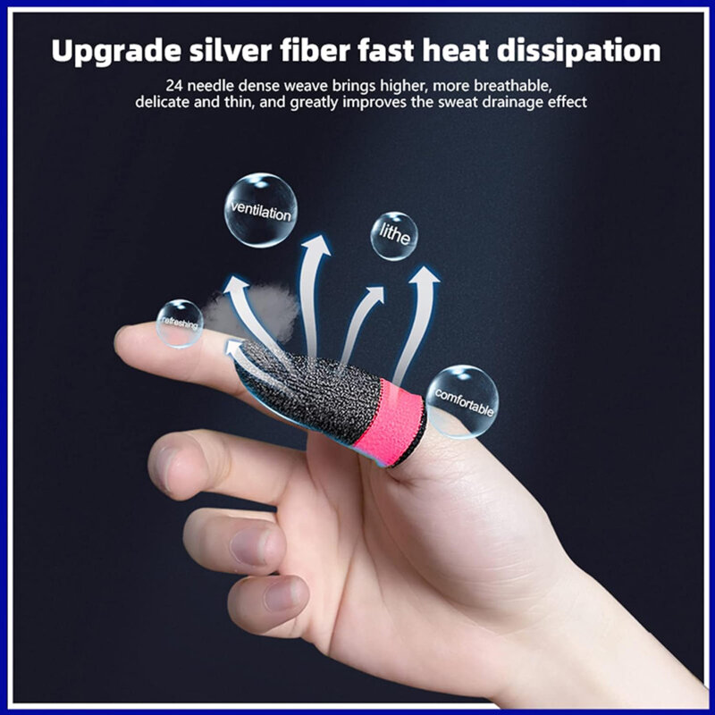 Manusi, degetare gaming antialunecare Techsuit FS4-03, rosu