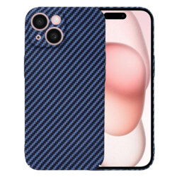 Husa iPhone 15 Techsuit Carbonite FiberShell, cyan