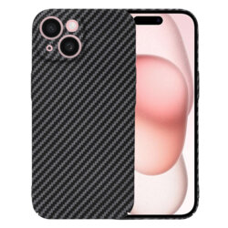Husa iPhone 15 Techsuit Carbonite FiberShell, negru