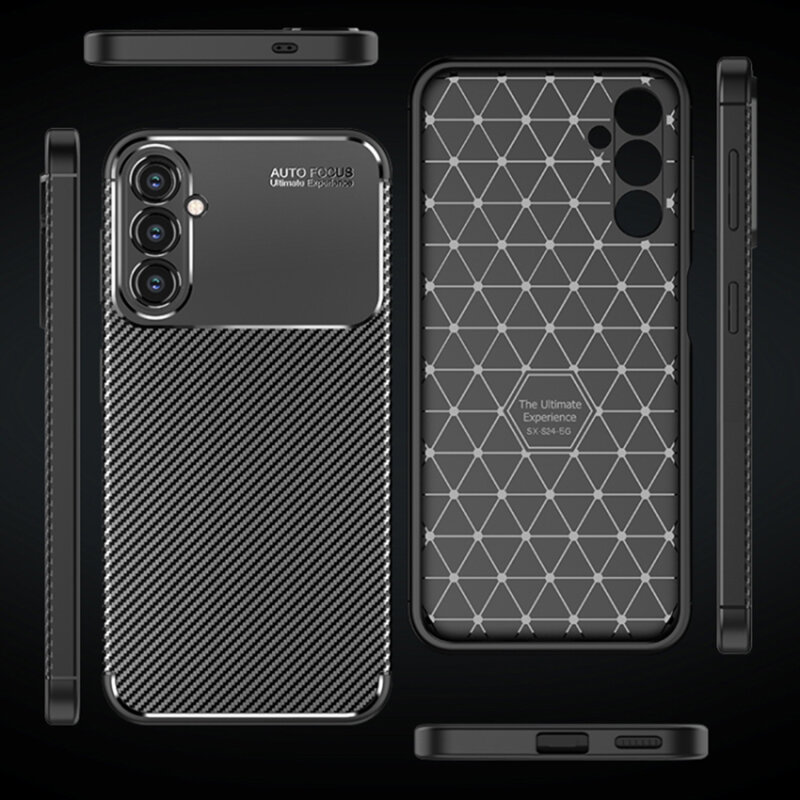 Husa Samsung Galaxy S24 FE Techsuit CarbonFiber, negru