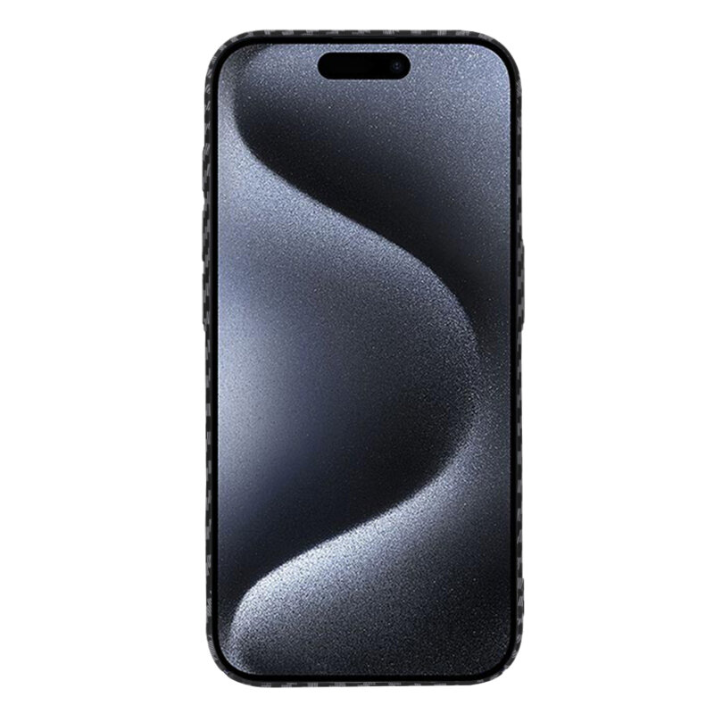Husa iPhone 15 Pro Techsuit Carbonite FiberShell, negru