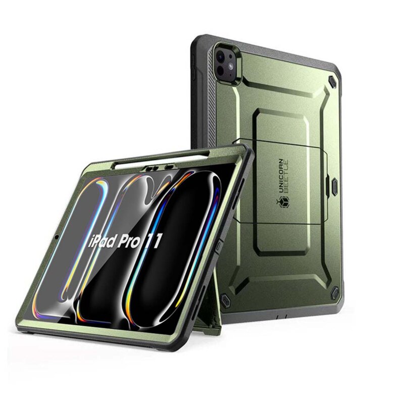 Husa iPad Pro 11 (2024) Supcase Unicorn Beetle Pro, verde