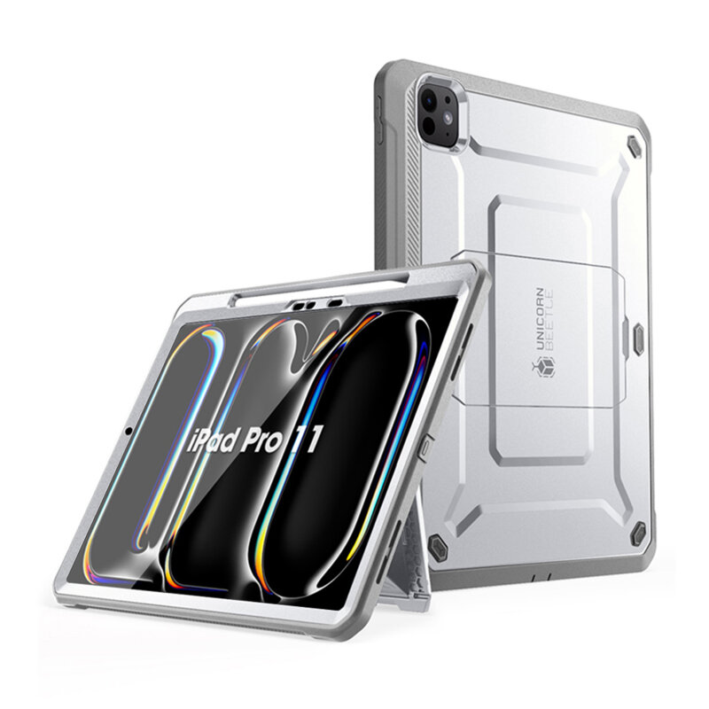 Husa iPad Pro 11 (2024) Supcase Unicorn Beetle Pro, alb