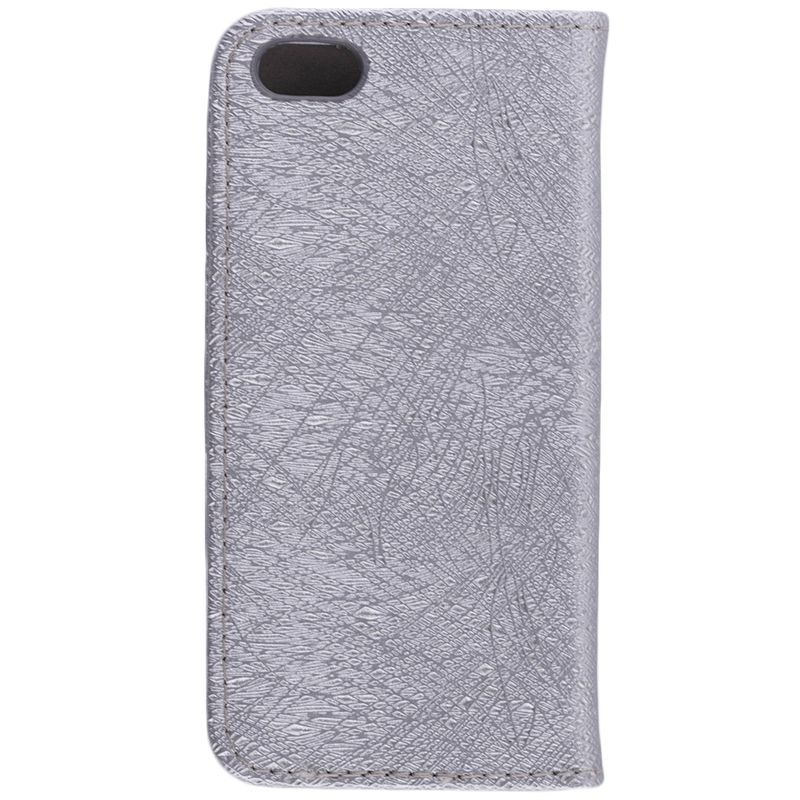 Husa iPhone SE, 5, 5S Flip Forcell Magic Book Argintiu