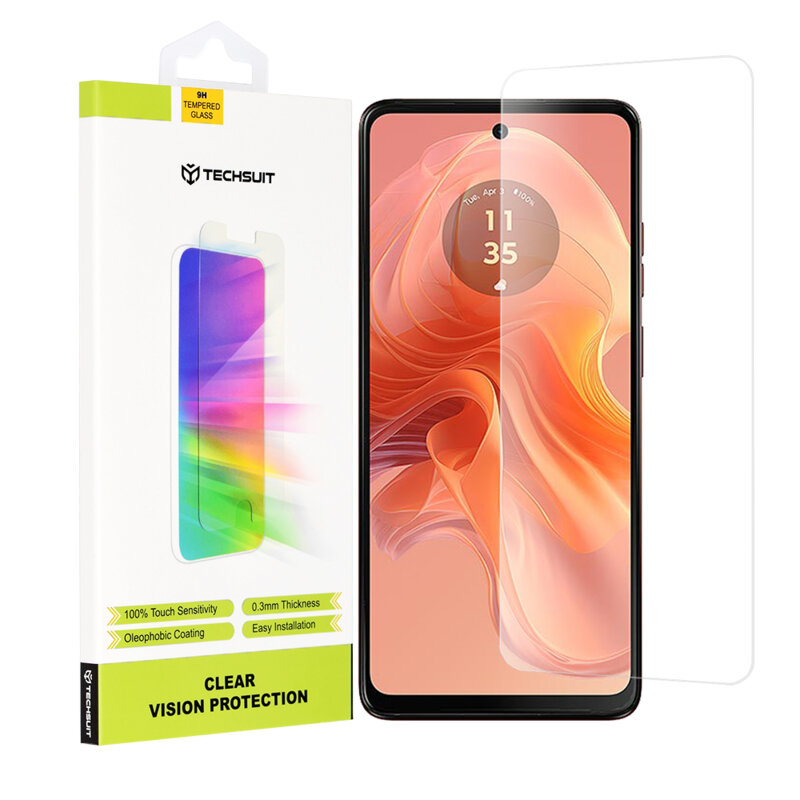 Folie sticla Motorola Moto G04s Techsuit Clear Vision Glass, transparenta