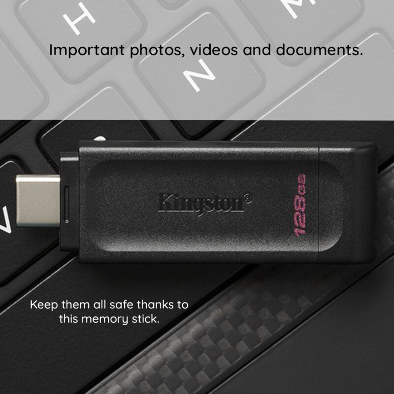 Memorie externa 256GB, Type C Kingston DT70, negru, DT70/256GB