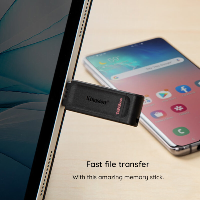 Memorie externa 256GB, Type C Kingston DT70, negru, DT70/256GB