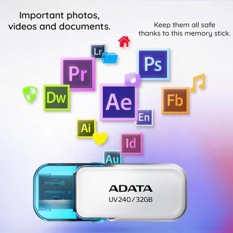 Memorie externa 64GB Adata UV240, USB 2.0, AUV240-64G-RBK