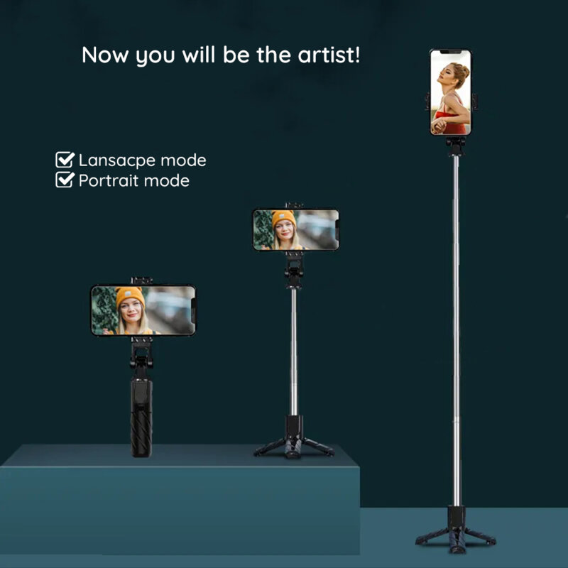 Mini selfie stick cu telecomanda si trepied Techsuit K03