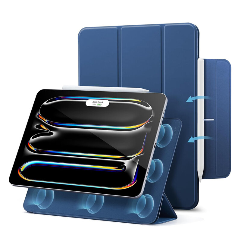 Husa iPad Pro 13 (2024) ESR Rebound Magnetic, albastru