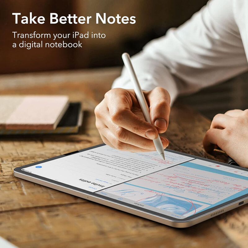 [Pachet 2x] Folie iPad Pro 12.9 (2022) ESR Paper-Feel, mata