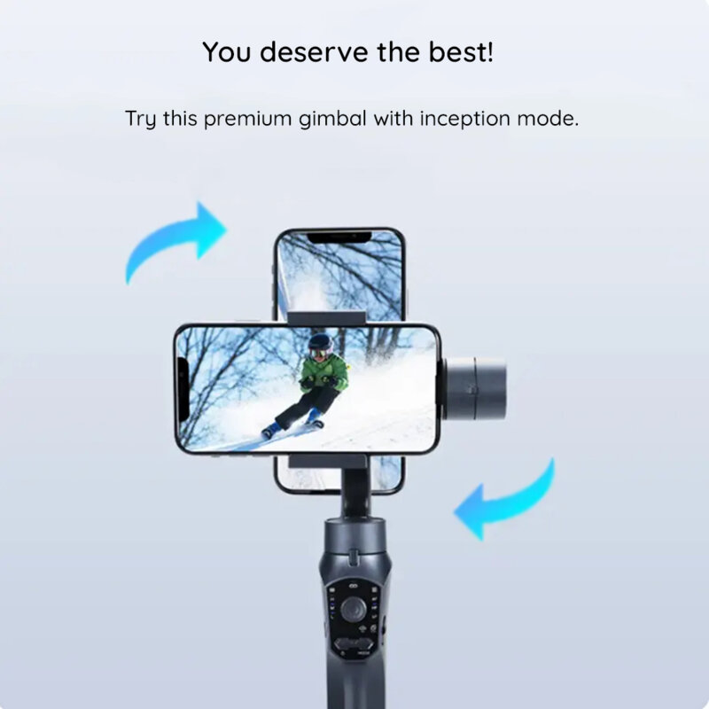 Gimbal stabilizator telefon cu face tracking Techsuit F10 Pro