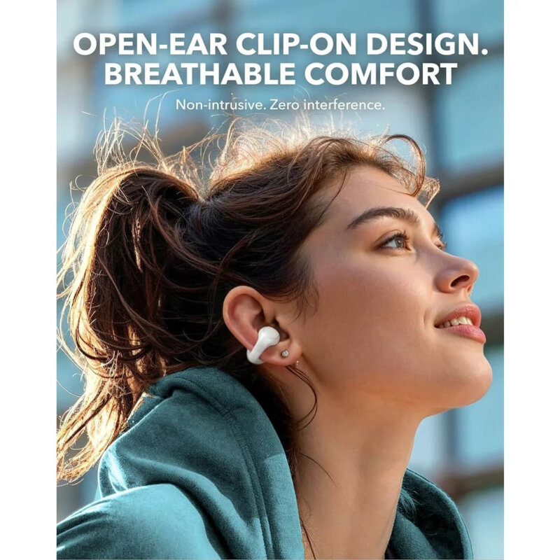Casti open-ear cu microfon Bluetooth Anker C30i, IPX4, alb