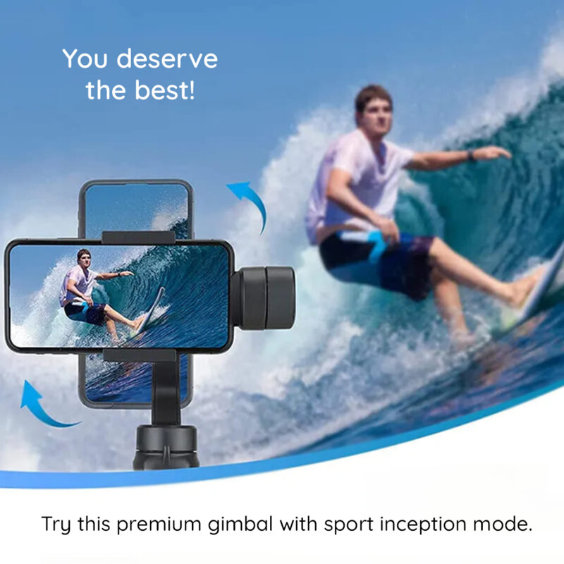 Gimbal stabilizator telefon cu face tracking Techsuit F6