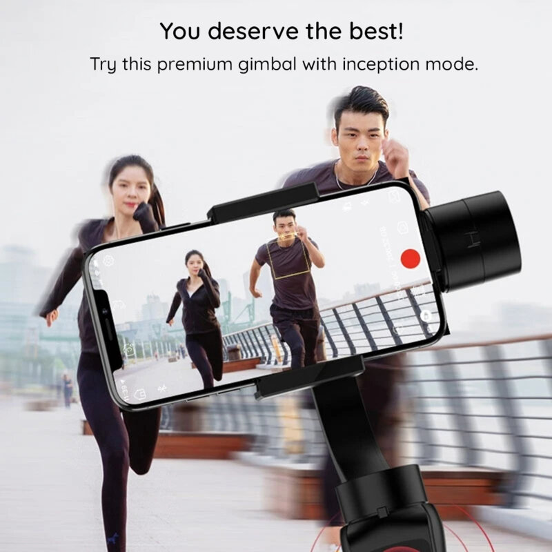 Gimbal telefon cu face tracking si telecomanda Techsuit S5B