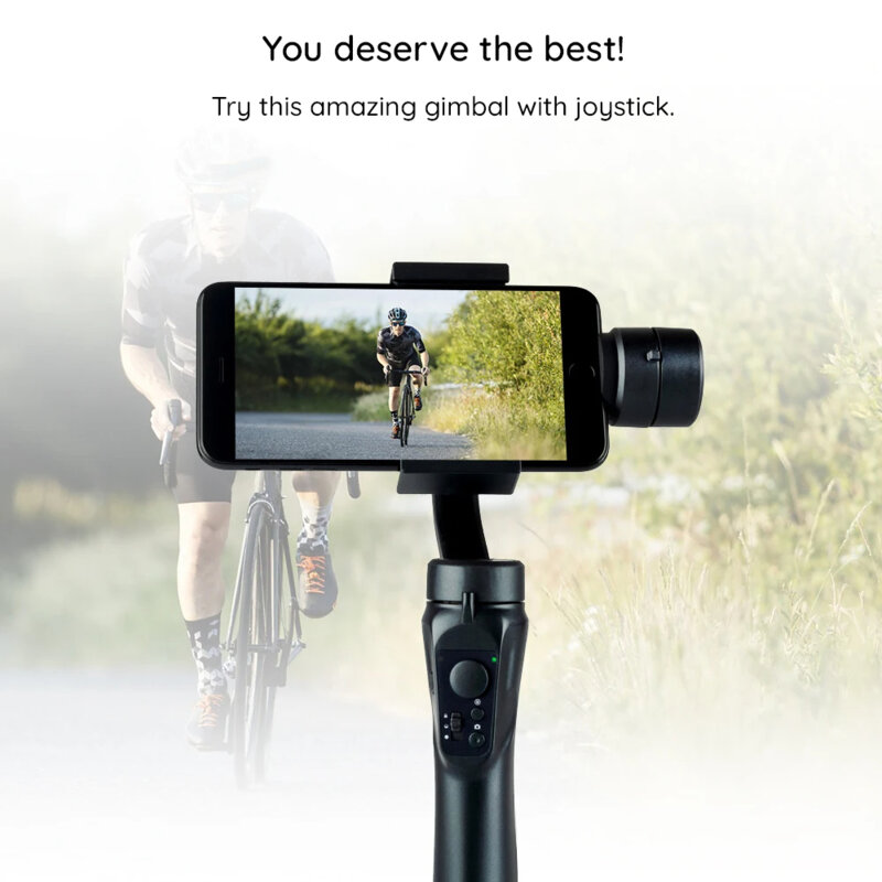 Gimbal stabilizator telefon cu joystick Techsuit H4, negru