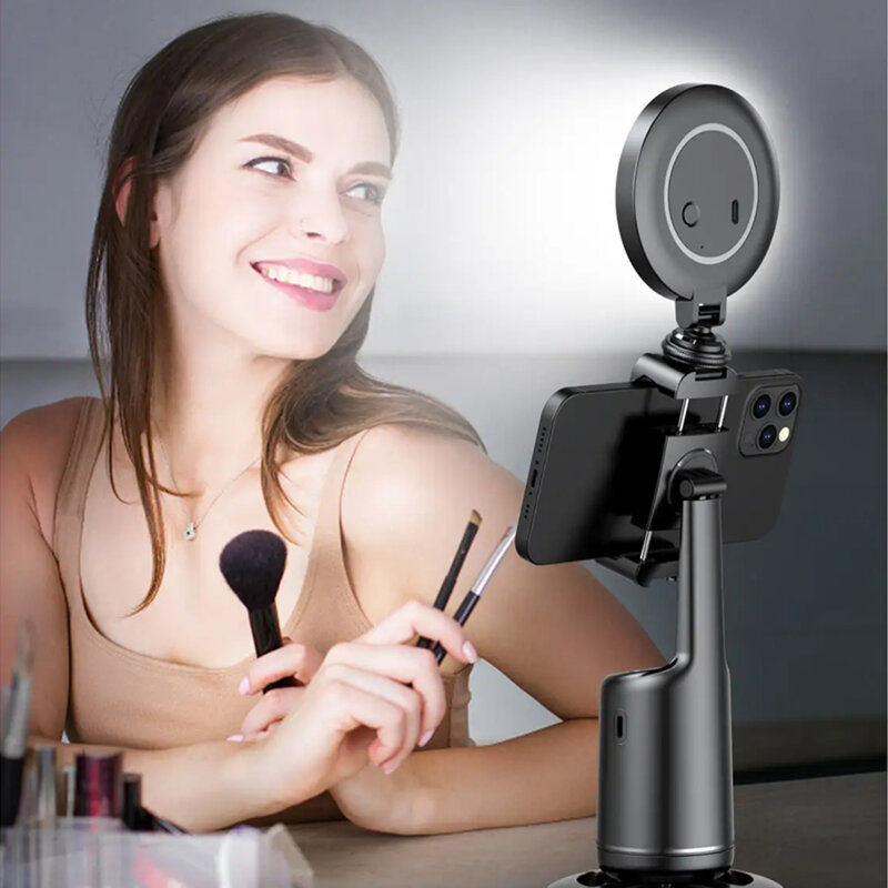 Gimbal telefon cu face tracking 360 Techsuit P01 Pro, negru