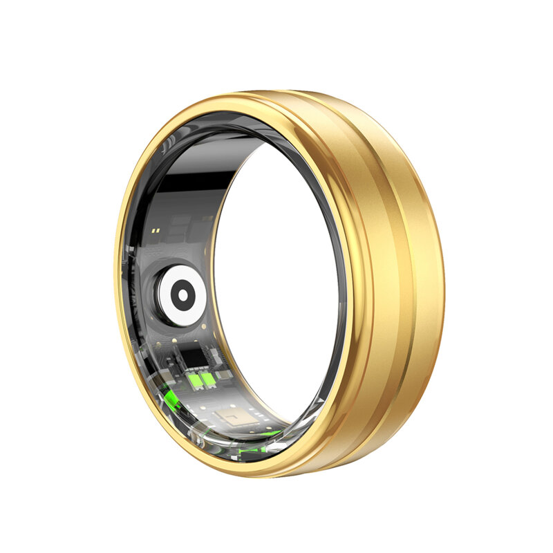 Smart ring unisex Techsuit, 62.2mm, pedometru, fitness, auriu, R06