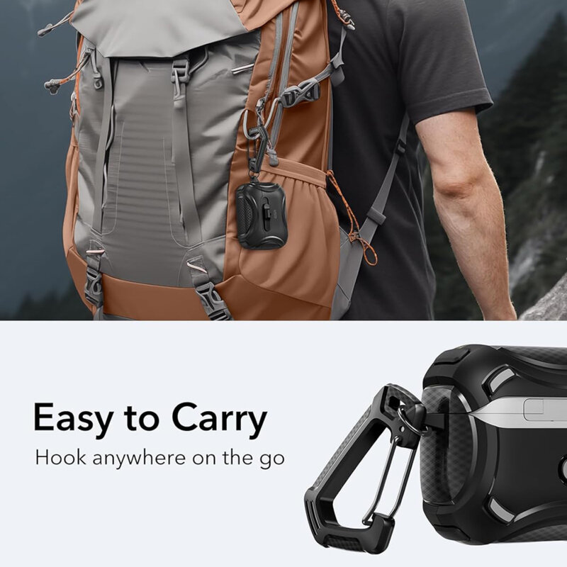 Husa Apple AirPods Pro ESR Cyber Magnetic Lock HaloLock, negru