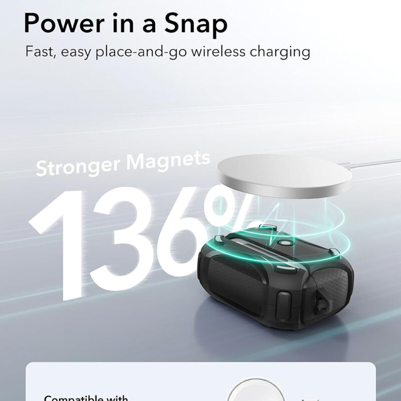 Husa Apple AirPods Pro ESR Cyber Magnetic Lock HaloLock, negru