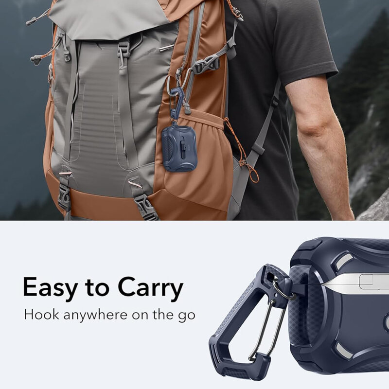 Husa Apple AirPods Pro ESR Cyber Magnetic Lock HaloLock, albastru