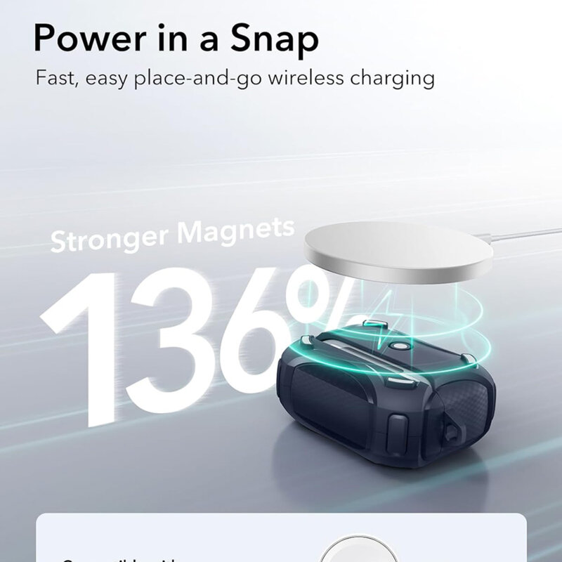 Husa Apple AirPods Pro ESR Cyber Magnetic Lock HaloLock, albastru