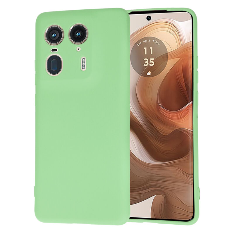 Husa silicon Motorola Edge 50 Ultra Techsuit SoftFlex, verde deschis