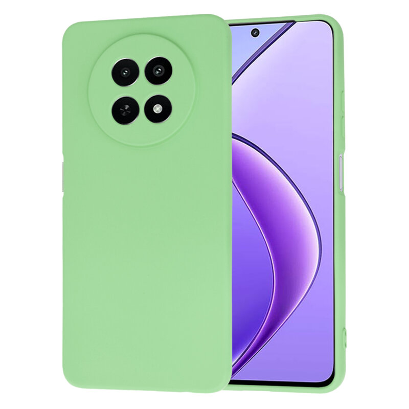 Husa silicon Realme 12x Techsuit SoftFlex, verde deschis