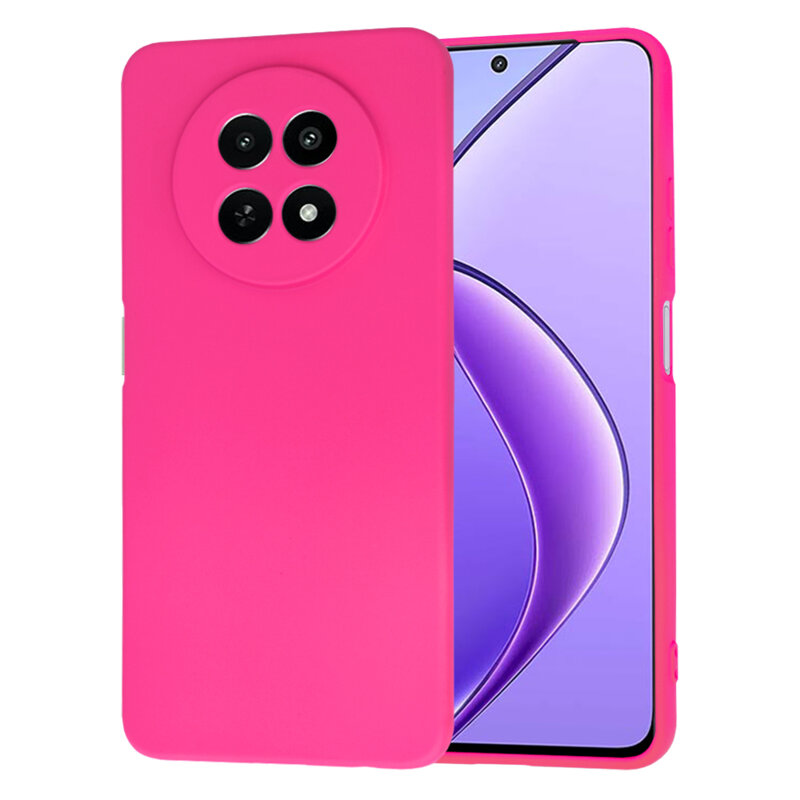 Husa silicon Realme 12x Techsuit SoftFlex, fucsia